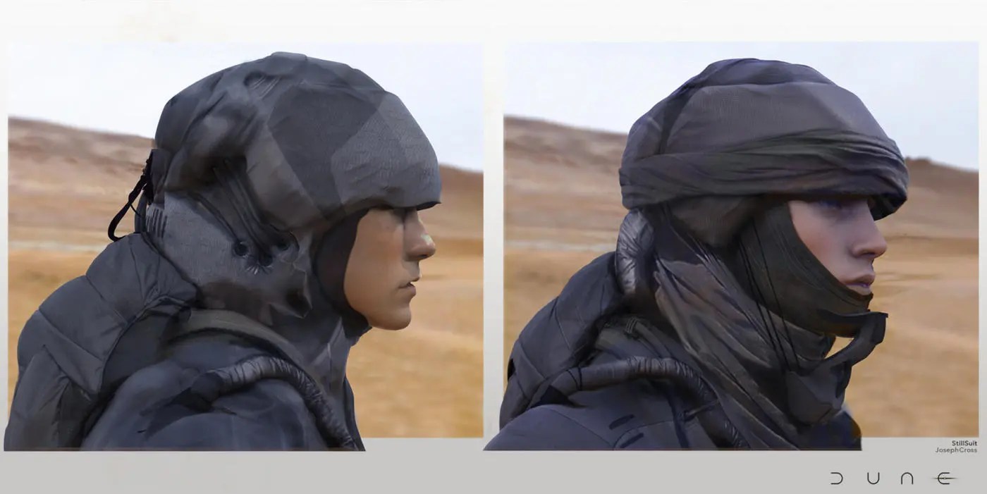 Dune 2021 Movie Concept Art by Joseph Cross 02 Fremen Stillsuit 240228