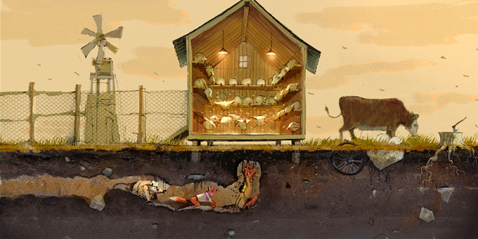 Fantastic Mr. Fox Art by Chris Appelhans