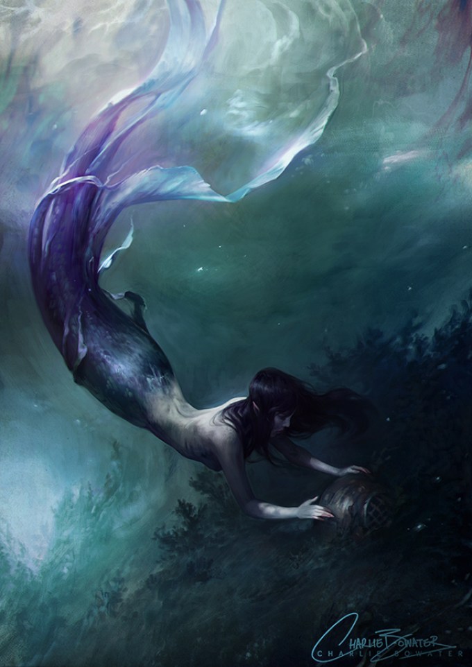 Mermaid Concept Art Illustration 01 Charlie Bowater Saeglopur
