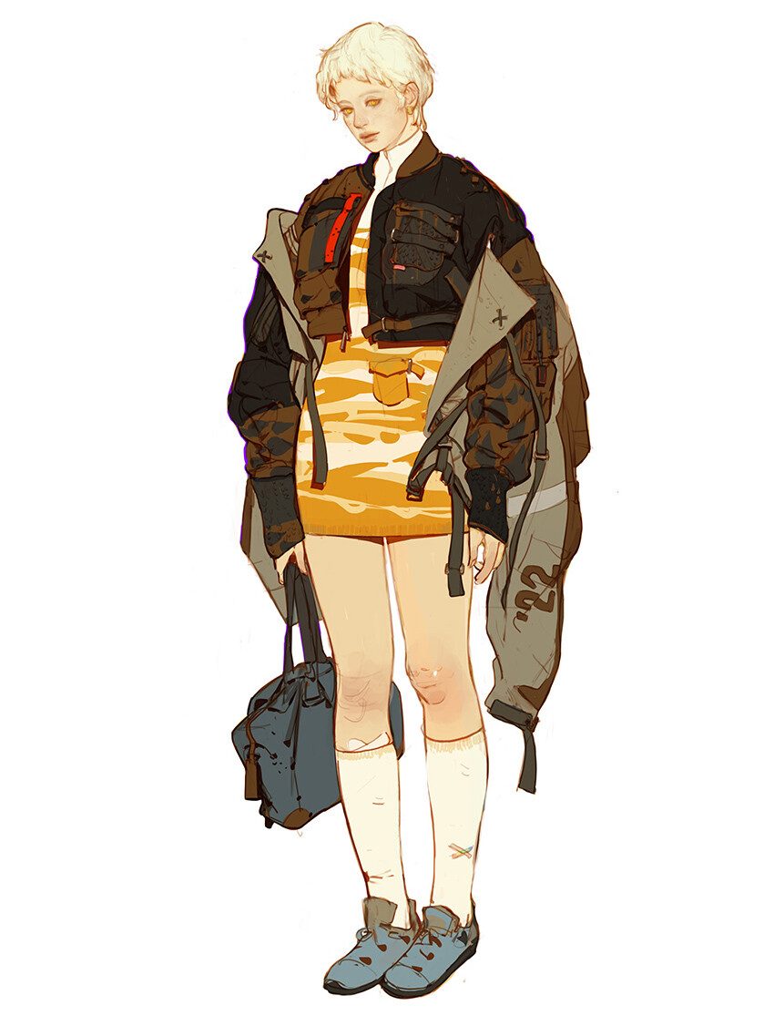 Min Yum Character Designs calico