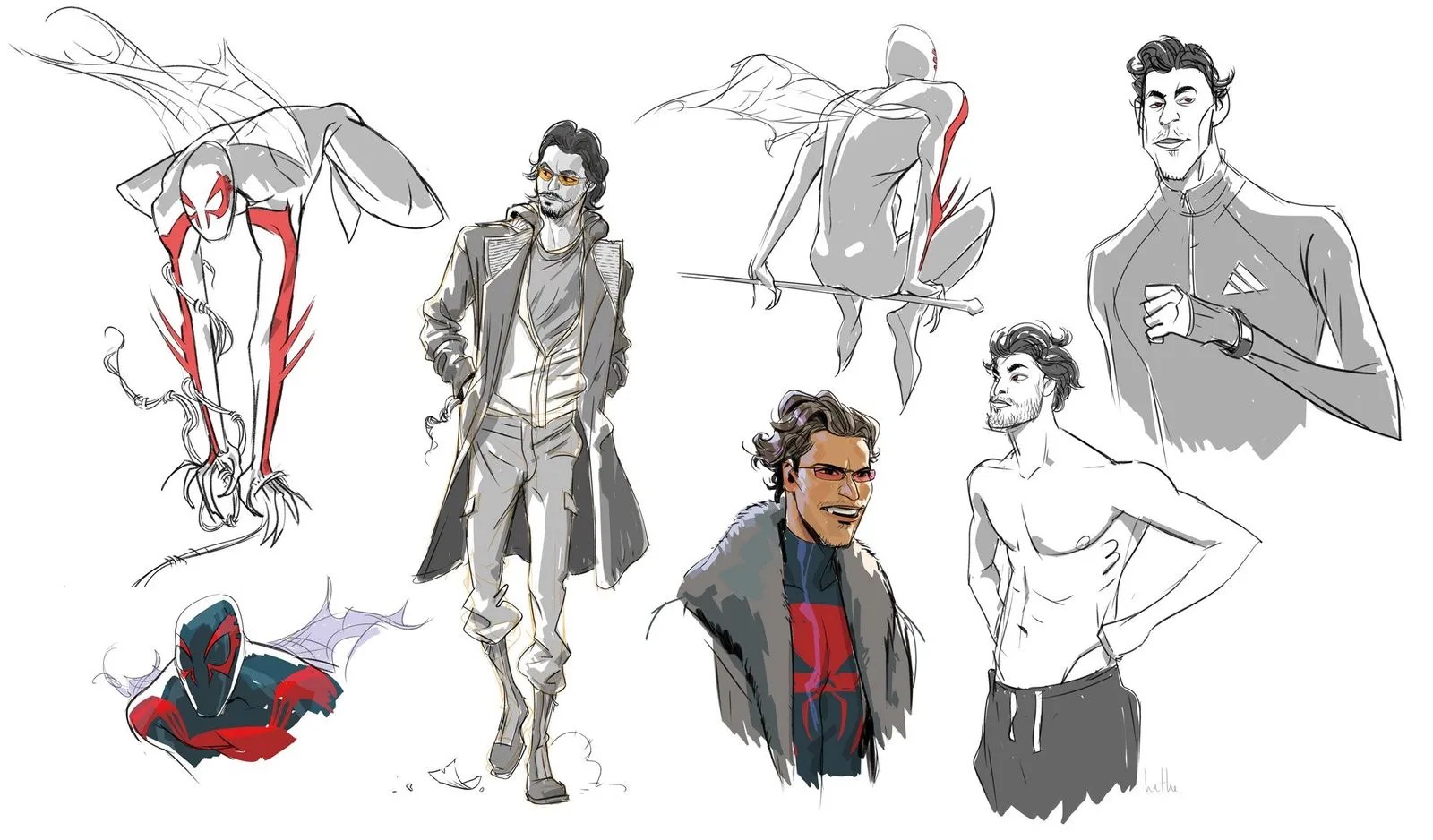 Spider Man Across The Spider Verse Concept Art Hethe Srodawa Character Design 2099 01