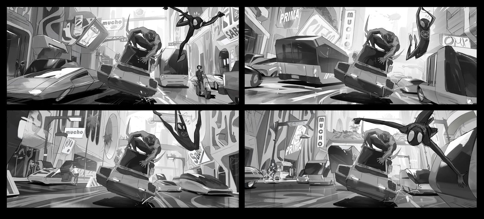 Spider Man Across The Spider Verse Concept Art Hethe Srodawa sketch 01
