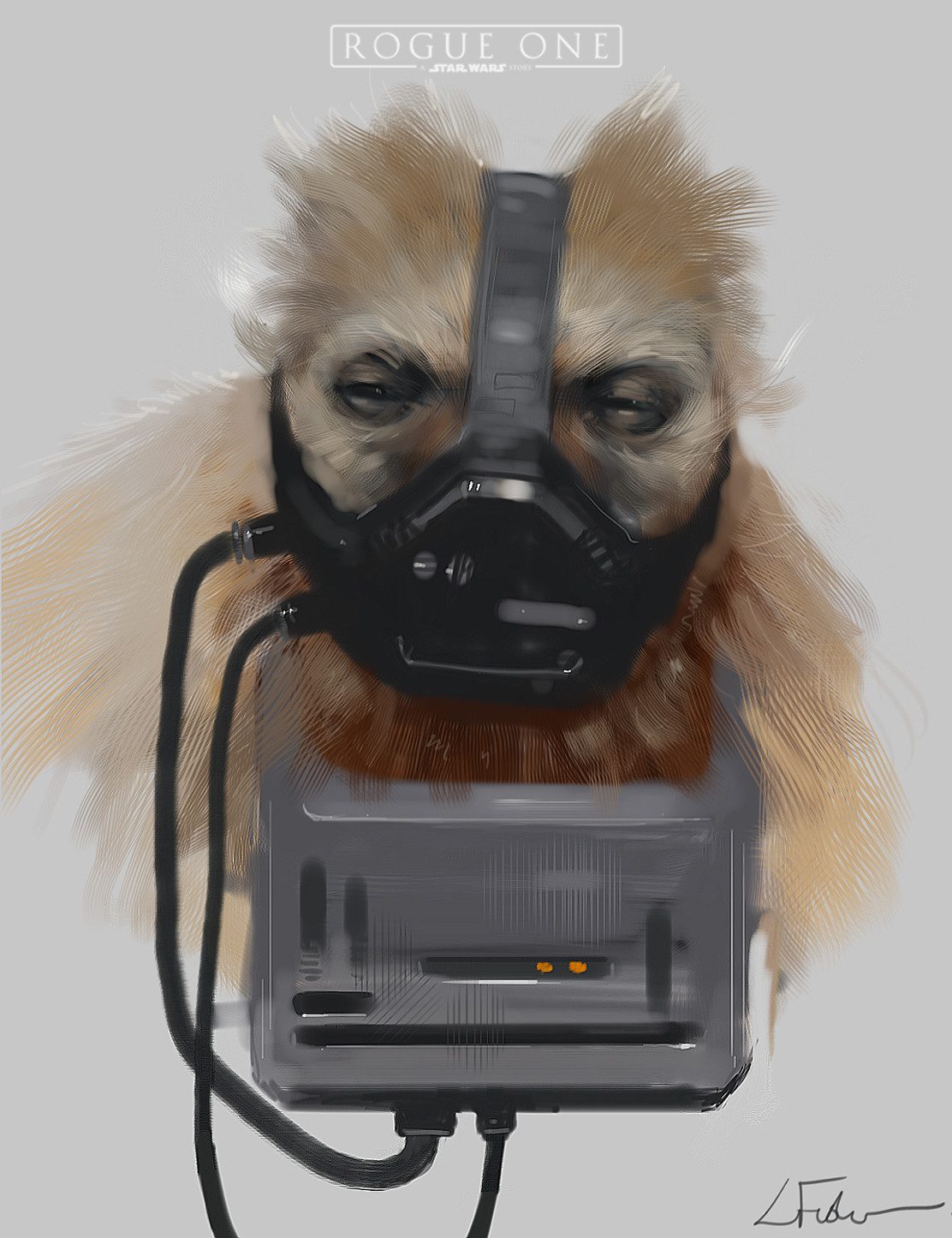 Star Wars Rogue One Concept Art Luke Fisher hair and mask1 w