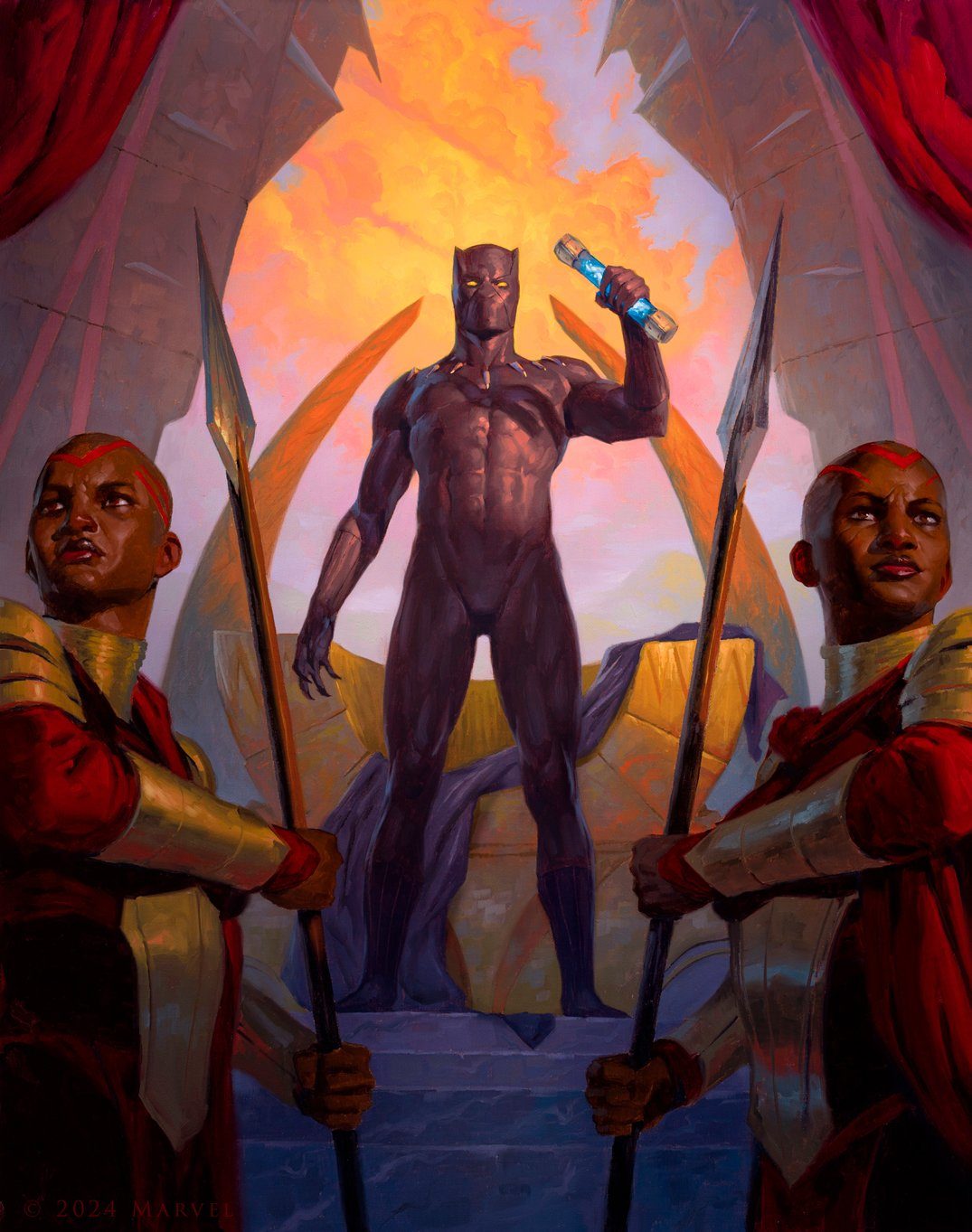 Black Panther, Wakandan King (Oil on Linen) by Tyler Jacobson